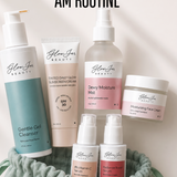 Gentle Gel Cleanser, SPF 30, Dewy Moisture Mist, Moisturizing face Cream Vitamin C Serum, Radiance Boost Serum 