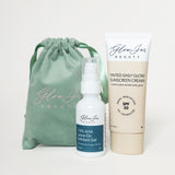 Exfoliate+Protect Glow Jar Beauty Bundle 7.6%aha Leave-On Exfoliant and Tinted SPF Sunscreen