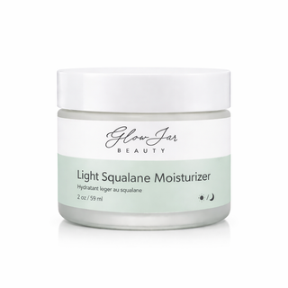 Glow Jar Beauty Light Squalane Moisturizer jar on a white background