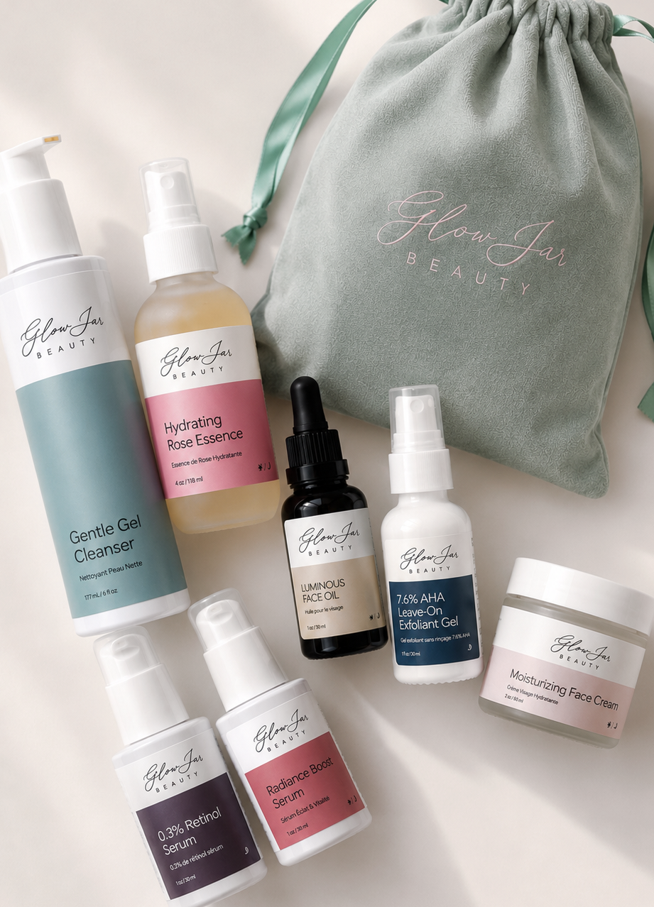 Glow Jar Beauty Founder PM Routine Products