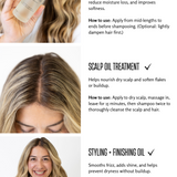 Instructions 3 ways to use 3-in-1 treatment oil Glow Jar Beauty