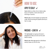 Instructions 'how to use' healthy scalp serum Glow Jar Beauty